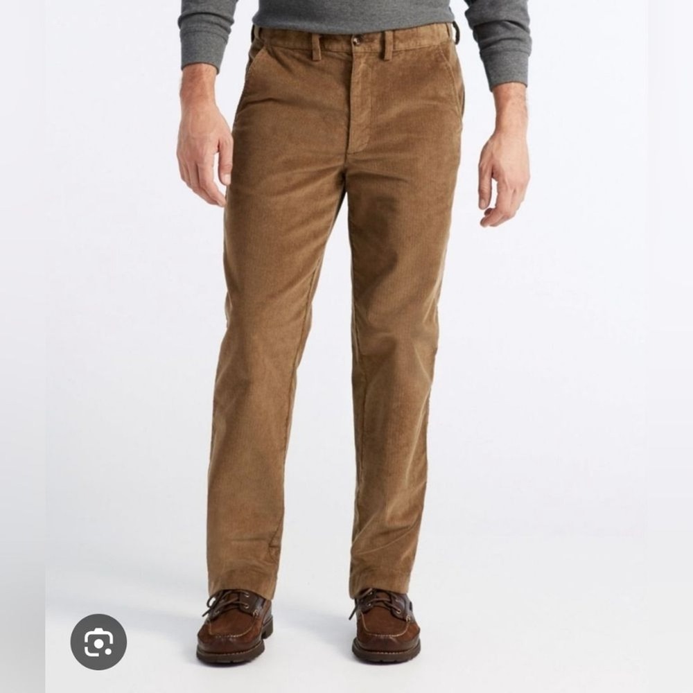 L.L. Bean Corduroy Pants Mens 38x30 Brown Classic Outdoor heritage preppy earthy